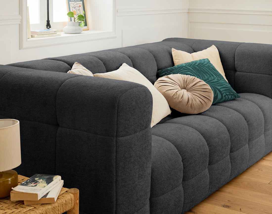 Canapé 3 places en tissu texturé Suzano