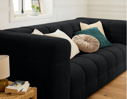 Canapé 3 places en tissu texturé Suzano