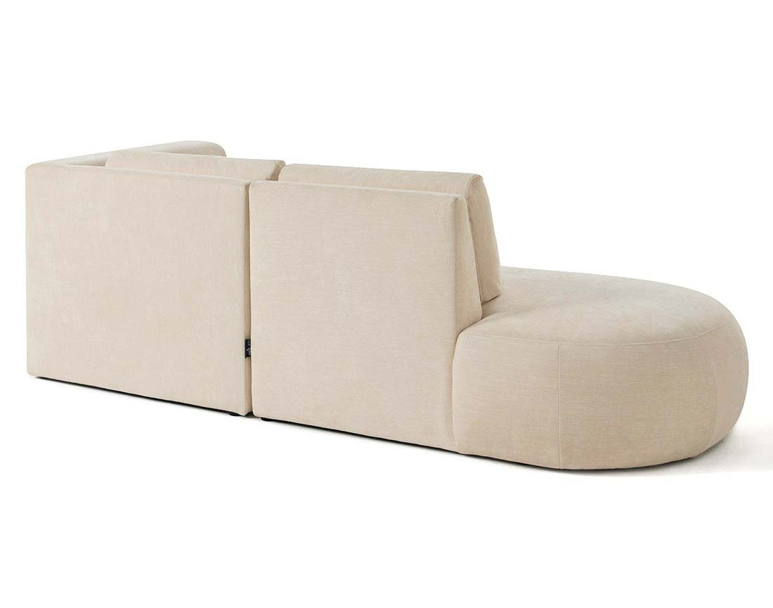 Canapé modulable d'angle droit 4 places en tissu texturé Santorini
