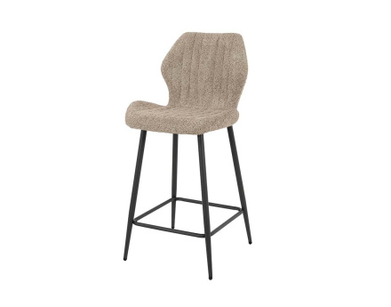 Lot de 2 tabourets support lombaire en tissu bouclette sable Dahi