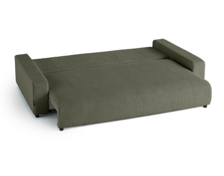 Canapé 3 places convertible avec coffre en velours côtelé Pivoine