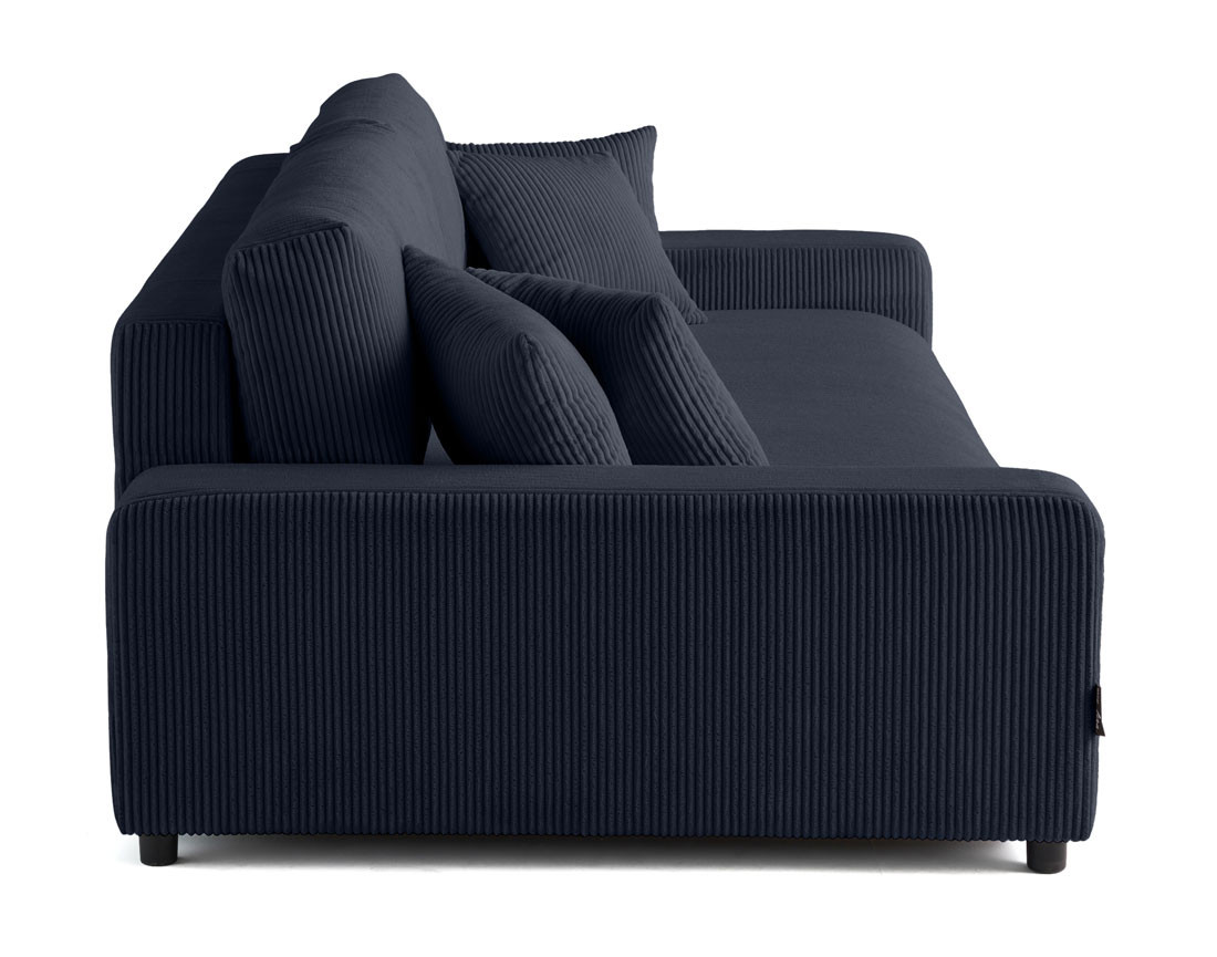 Canapé 3 places convertible avec coffre en velours côtelé Pivoine