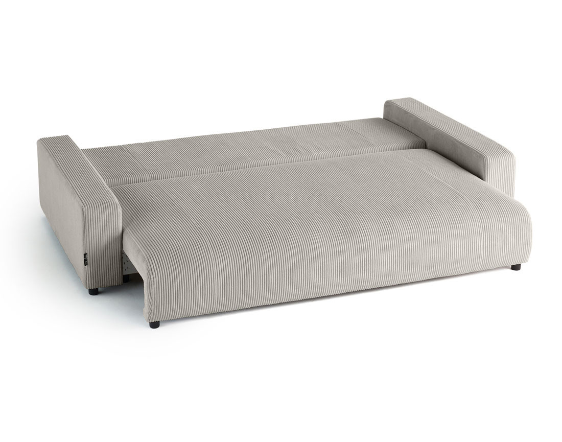 Canapé 3 places convertible avec coffre en velours côtelé Pivoine