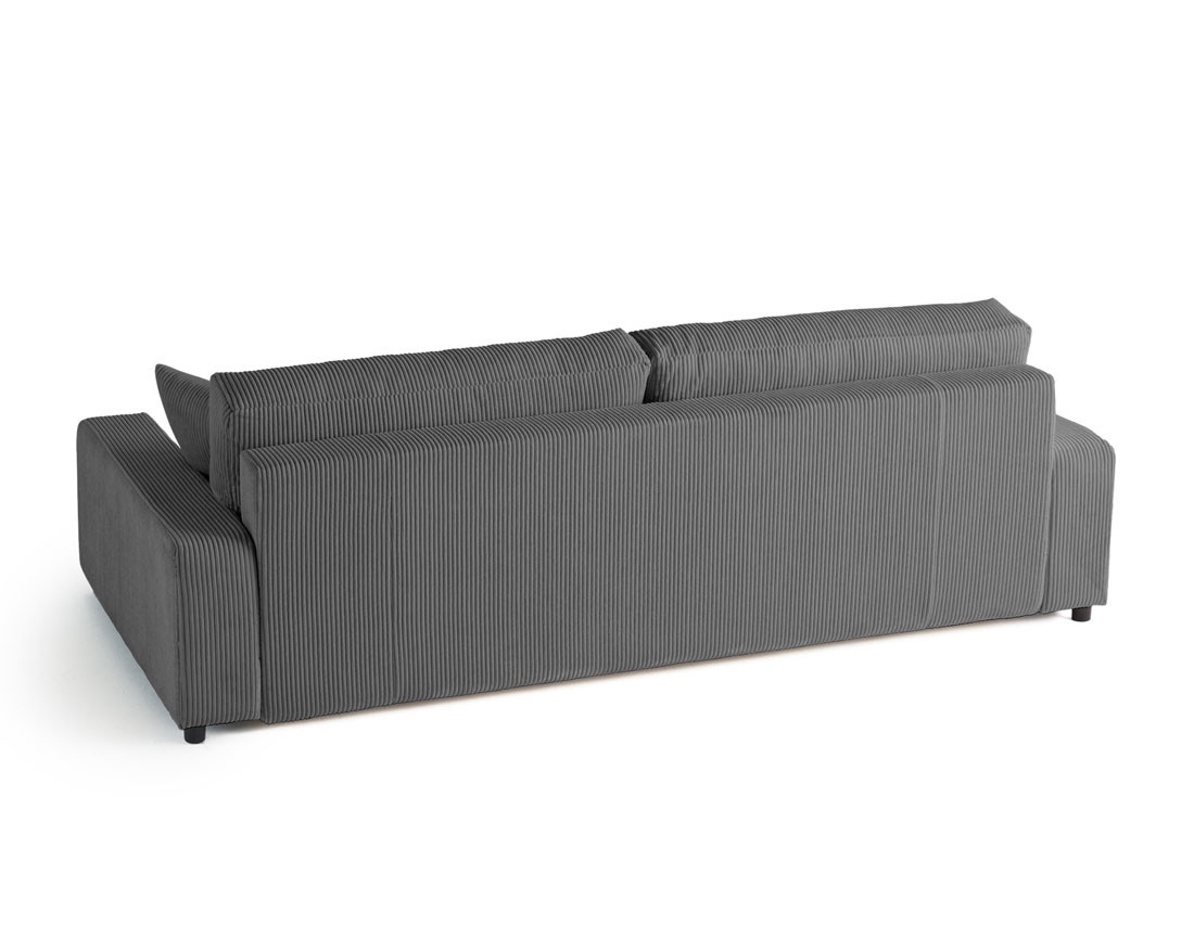 Canapé 3 places convertible avec coffre en velours côtelé Pivoine