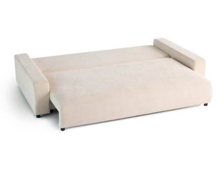 Canapé 3 places convertible avec coffre en velours texturé Pivoine