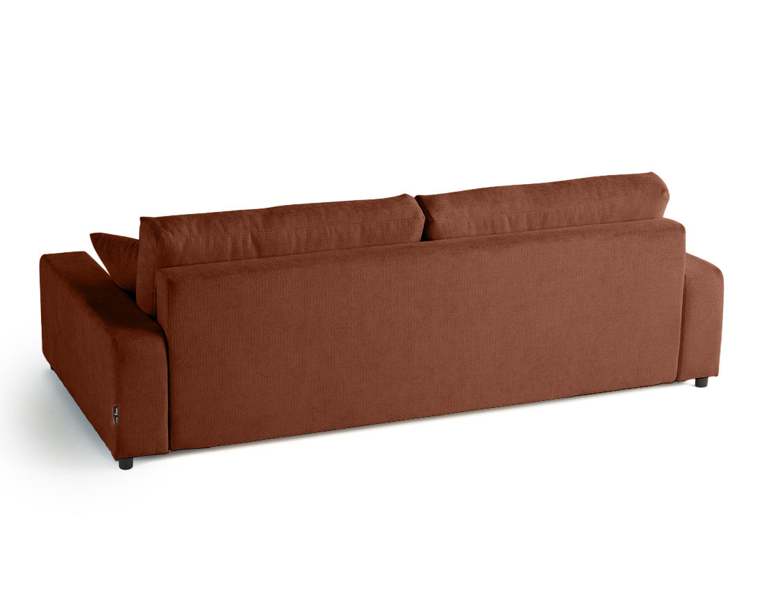 Canapé 3 places convertible avec coffre en velours texturé Pivoine