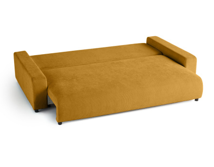 Canapé 3 places convertible avec coffre en velours texturé Pivoine