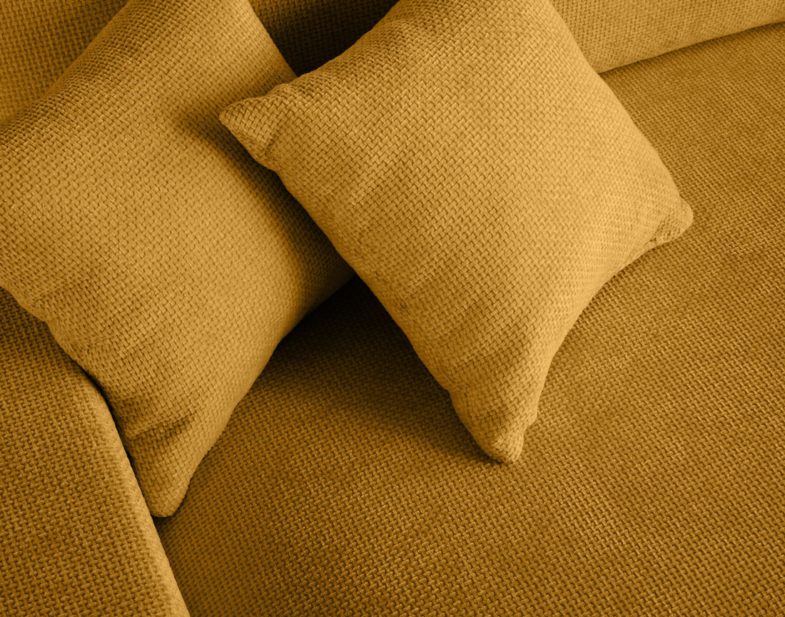 Canapé 3 places convertible avec coffre en velours texturé Pivoine