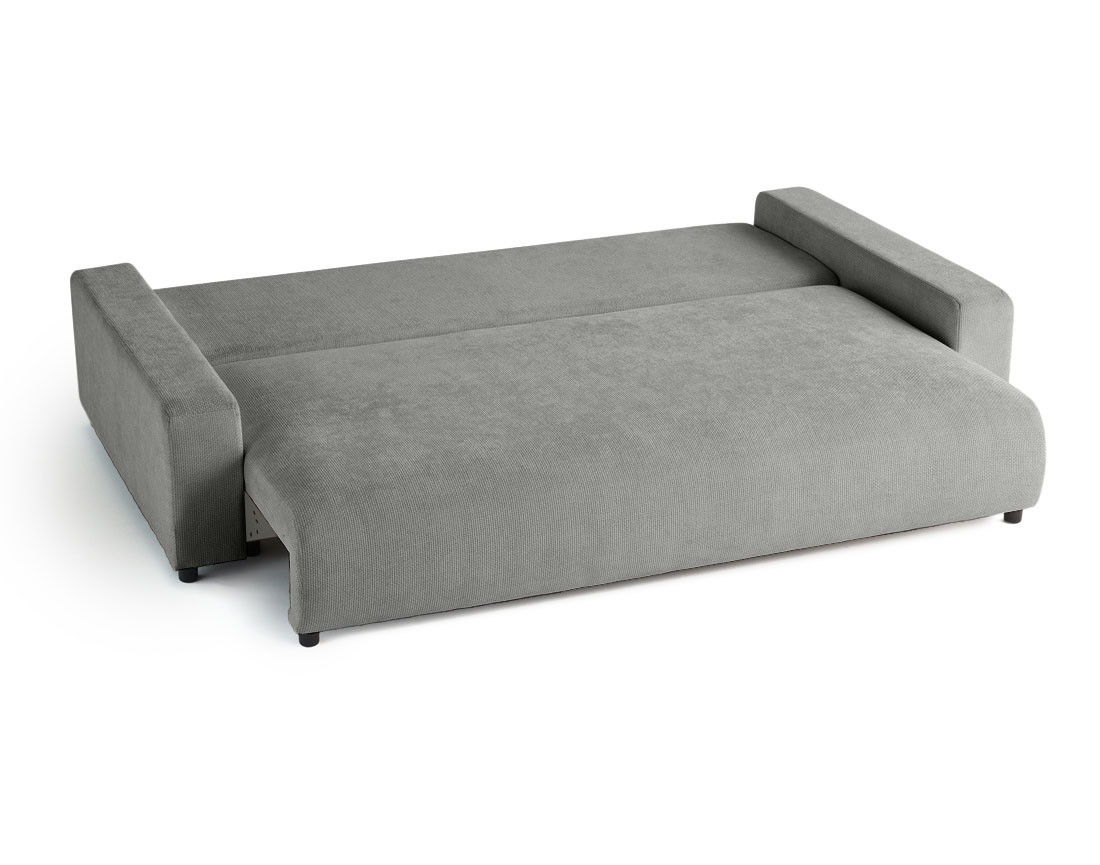 Canapé 3 places convertible avec coffre en velours texturé Pivoine