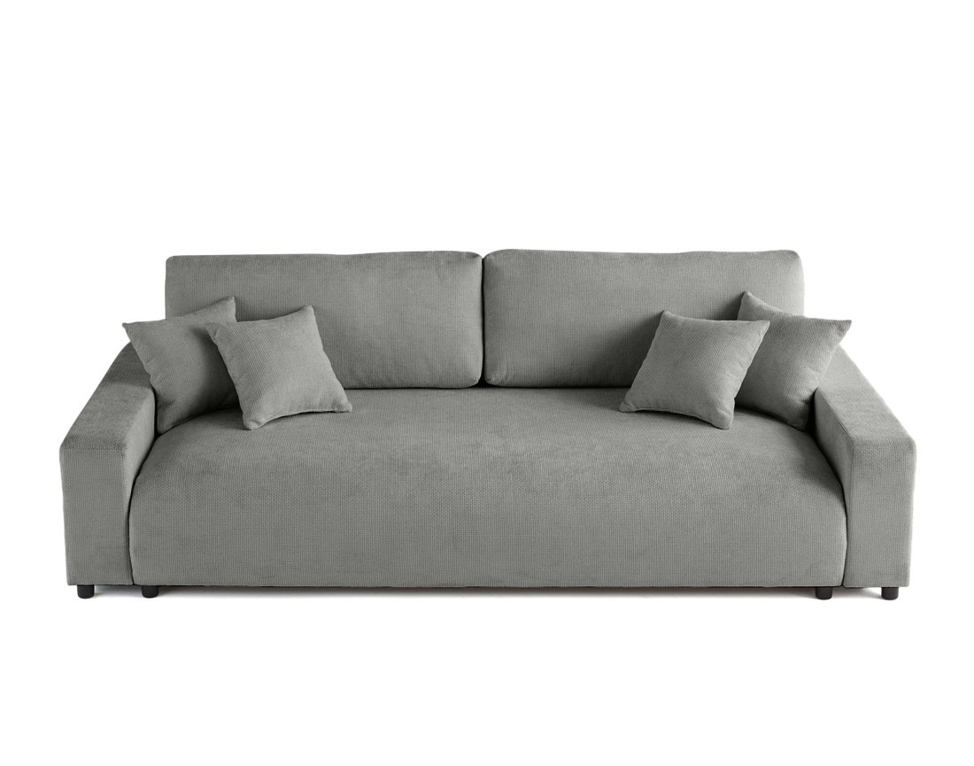 Canapé 3 places convertible avec coffre en velours texturé Pivoine