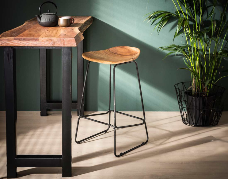 Lot de 4 tabourets bois...