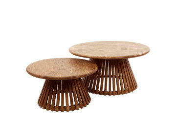 Lot de 2 tables basses bois...