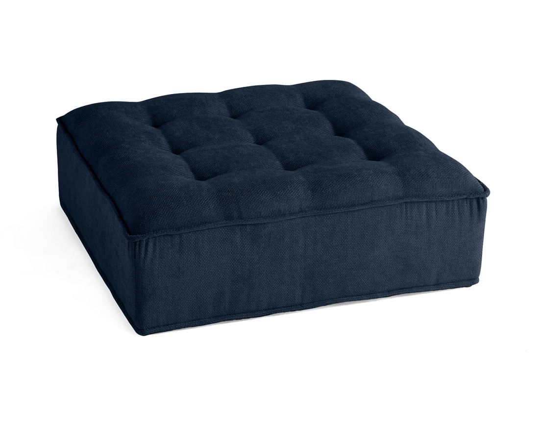 Pouf modulable en velours texturé Marisol