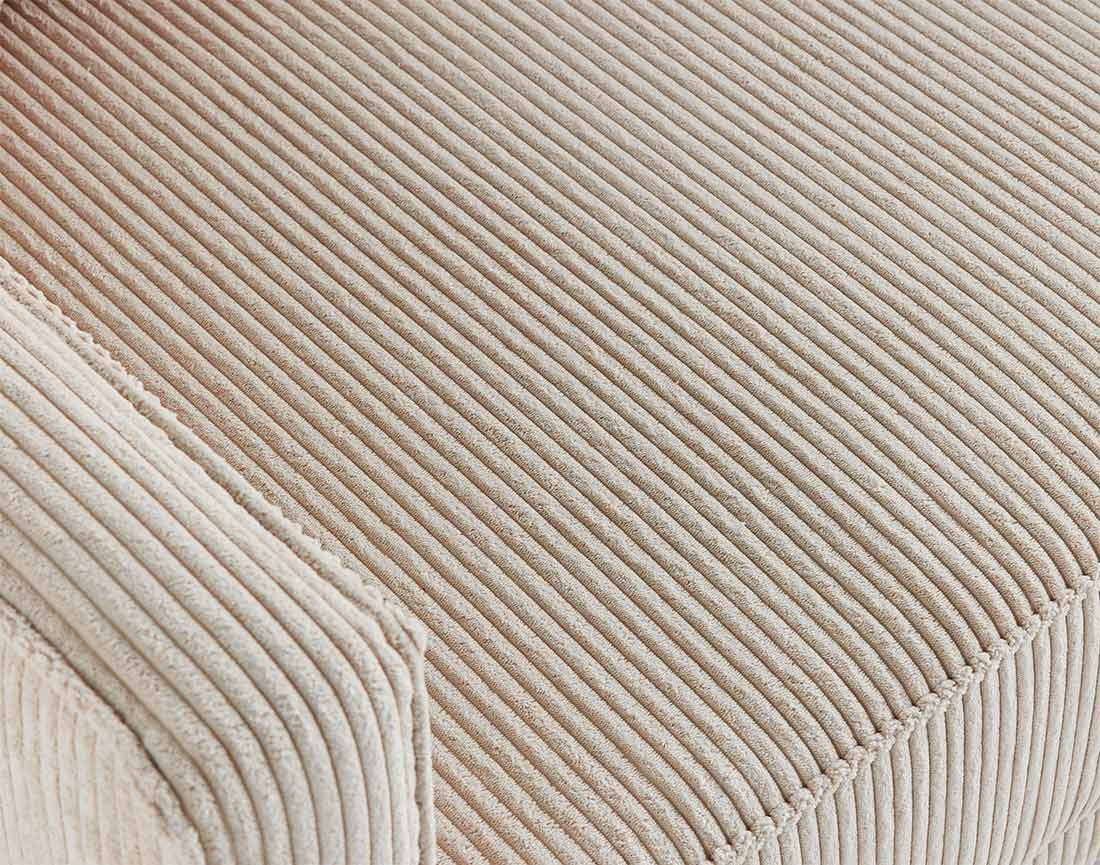 Canapé droit 2 places en velours côtelé Charlie