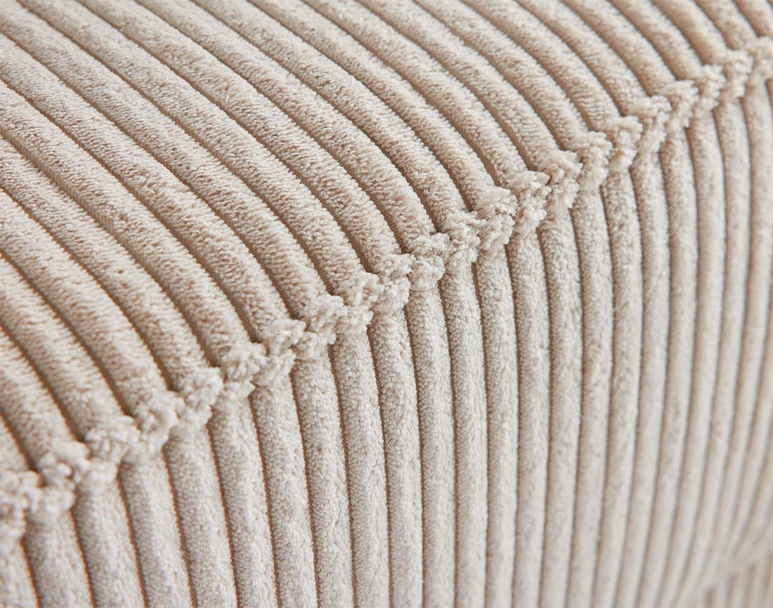 Canapé droit 2 places en velours côtelé Charlie