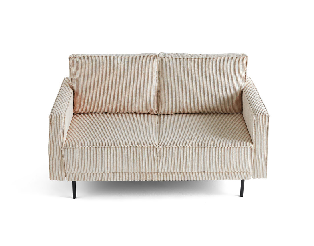 Canapé droit 2 places en velours côtelé Charlie
