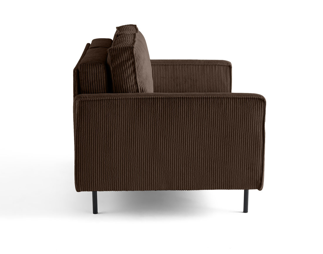 Canapé droit 2 places en velours côtelé Charlie