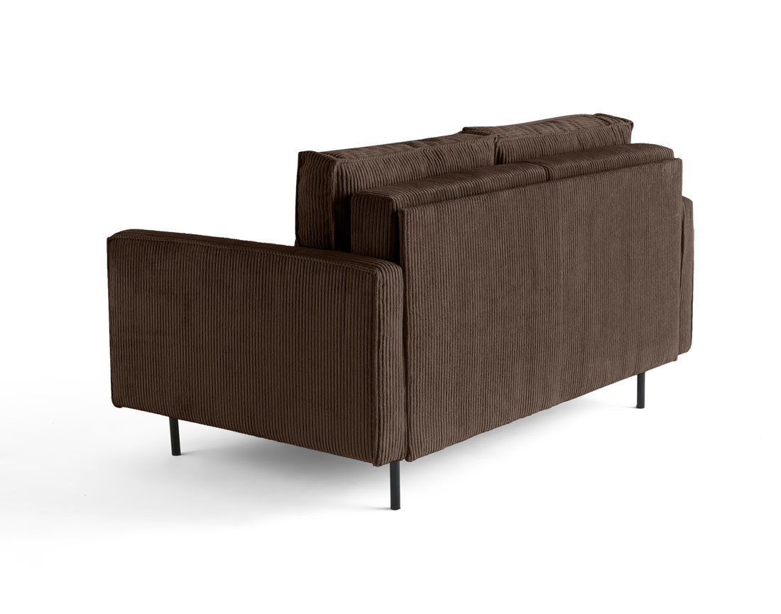 Canapé droit 2 places en velours côtelé Charlie