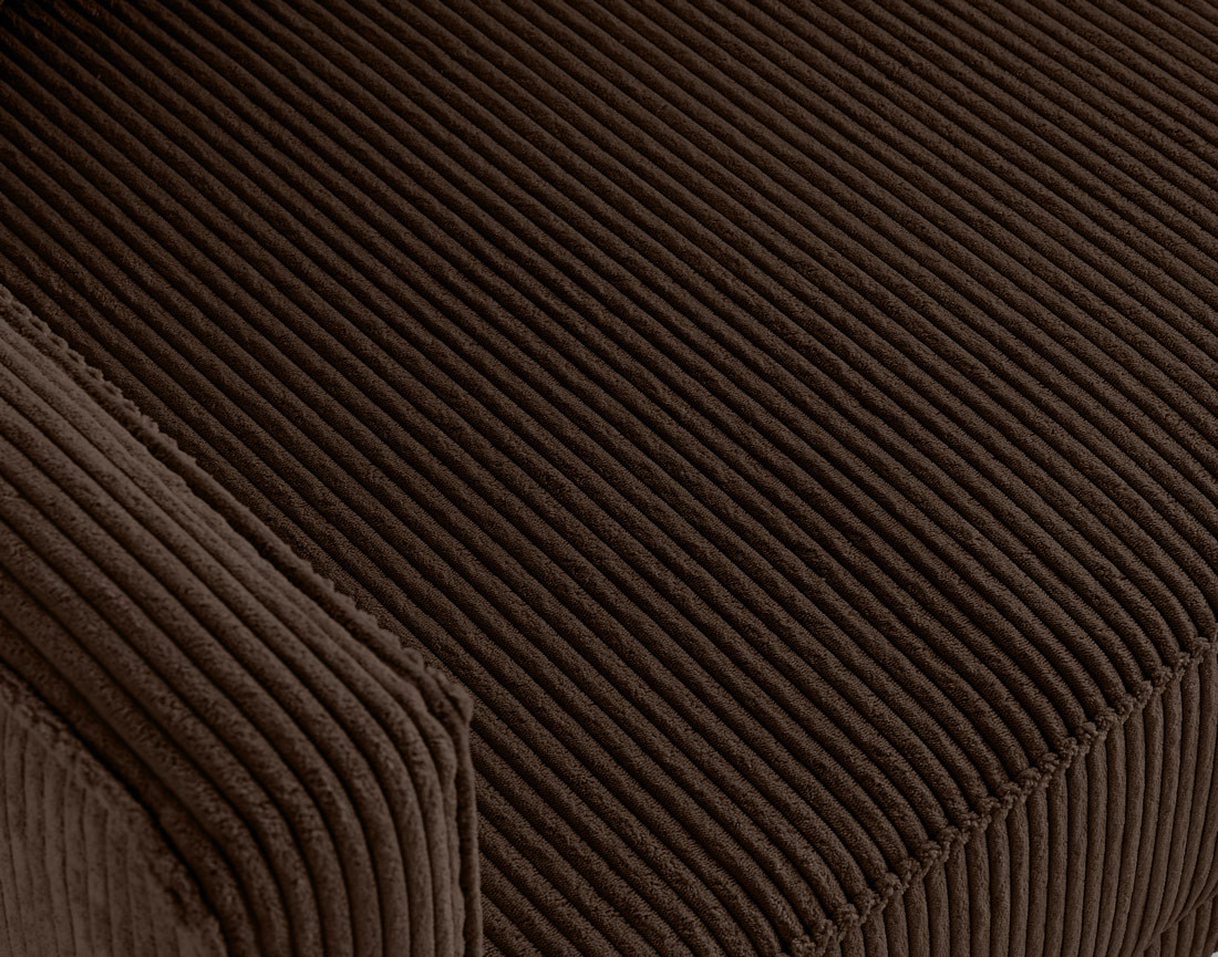 Canapé droit 2 places en velours côtelé Charlie