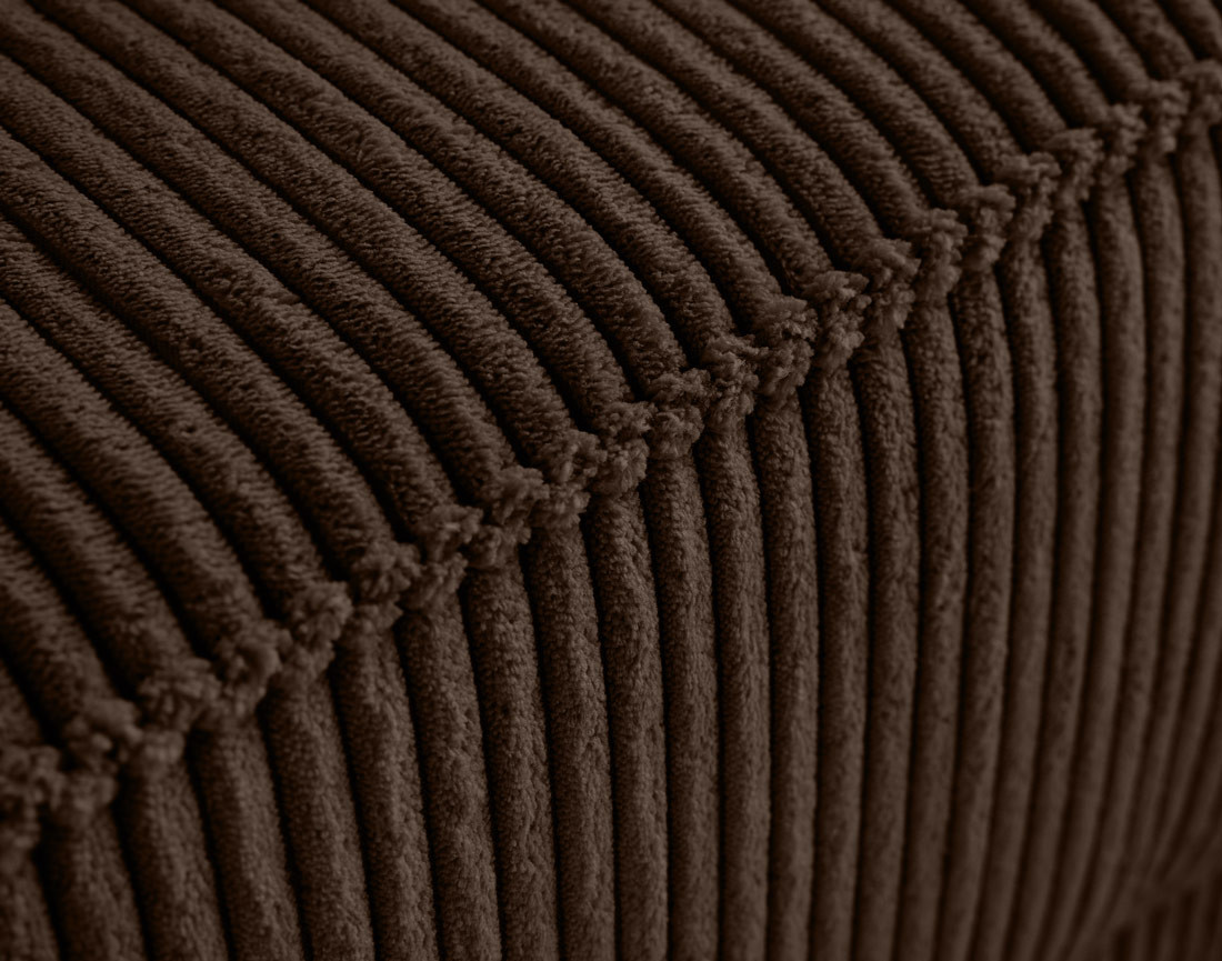 Canapé droit 2 places en velours côtelé Charlie