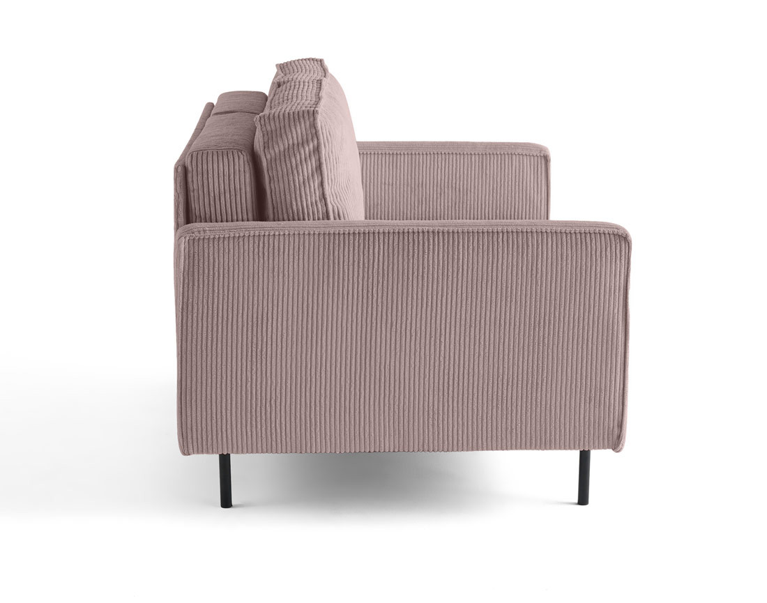 Canapé droit 2 places en velours côtelé Charlie