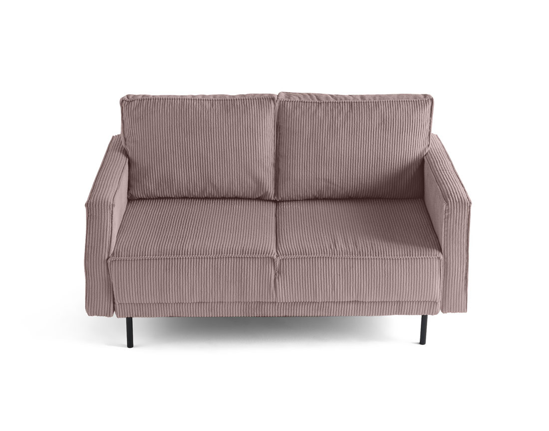 Canapé droit 2 places en velours côtelé Charlie