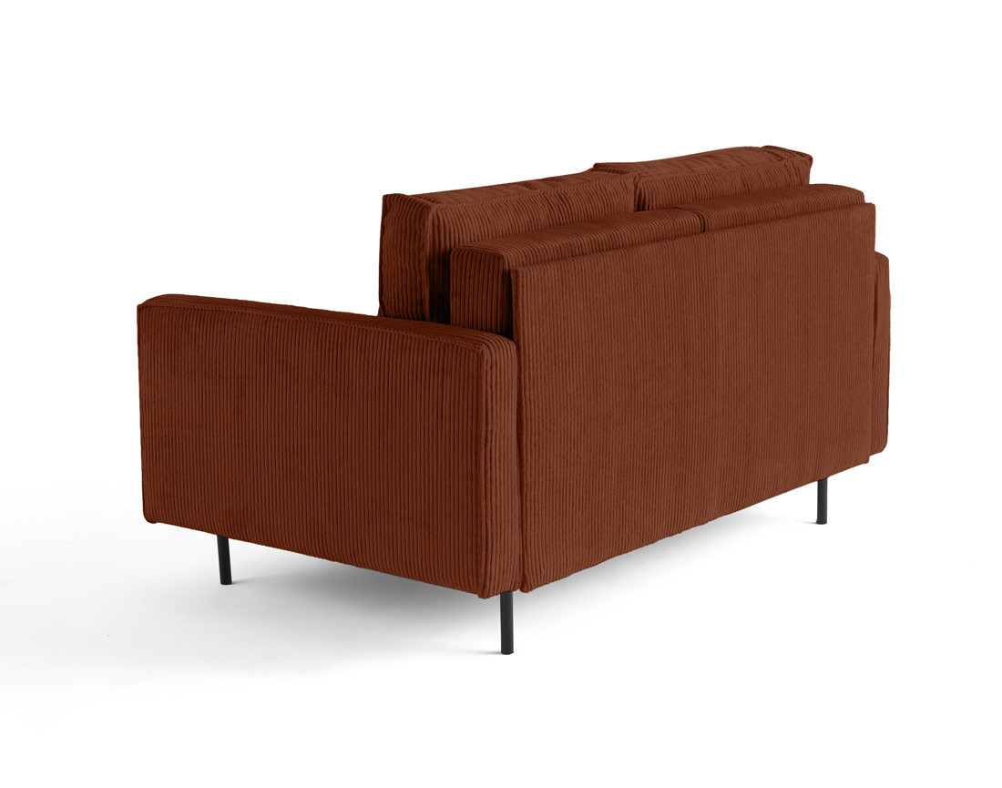 Canapé droit 2 places en velours côtelé Charlie