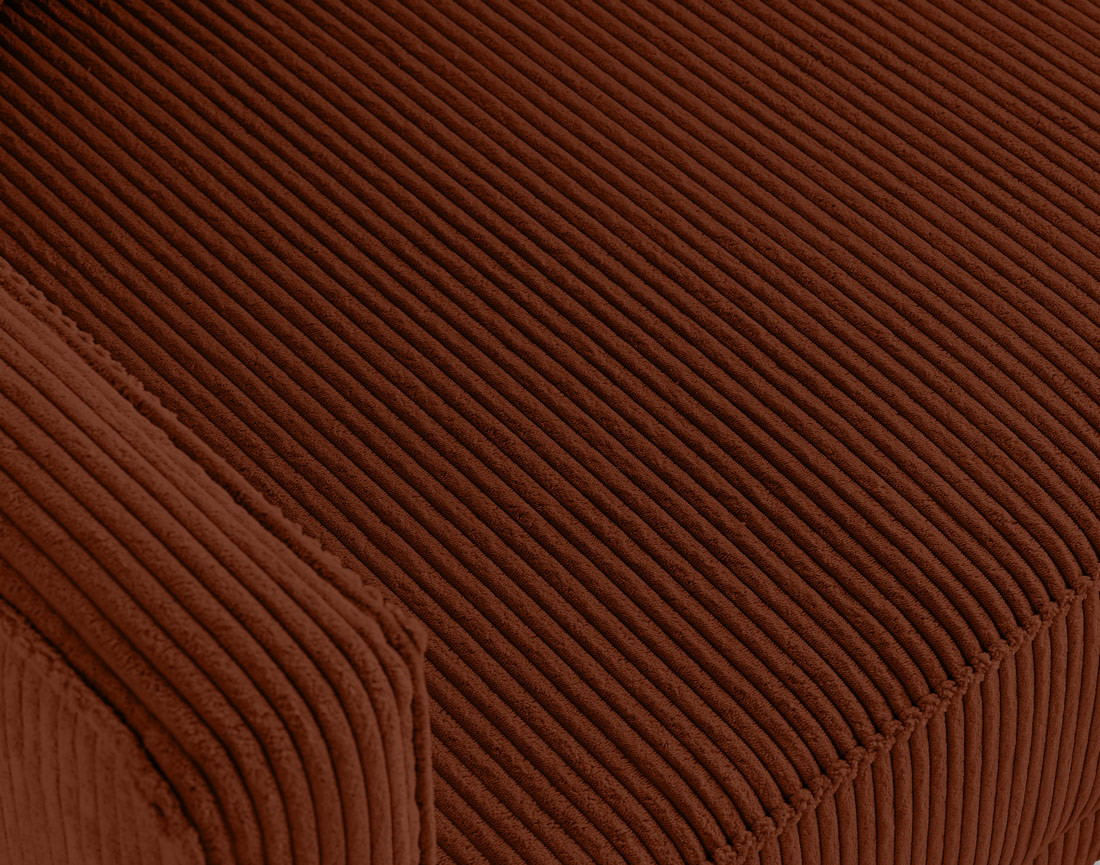 Canapé droit 2 places en velours côtelé Charlie