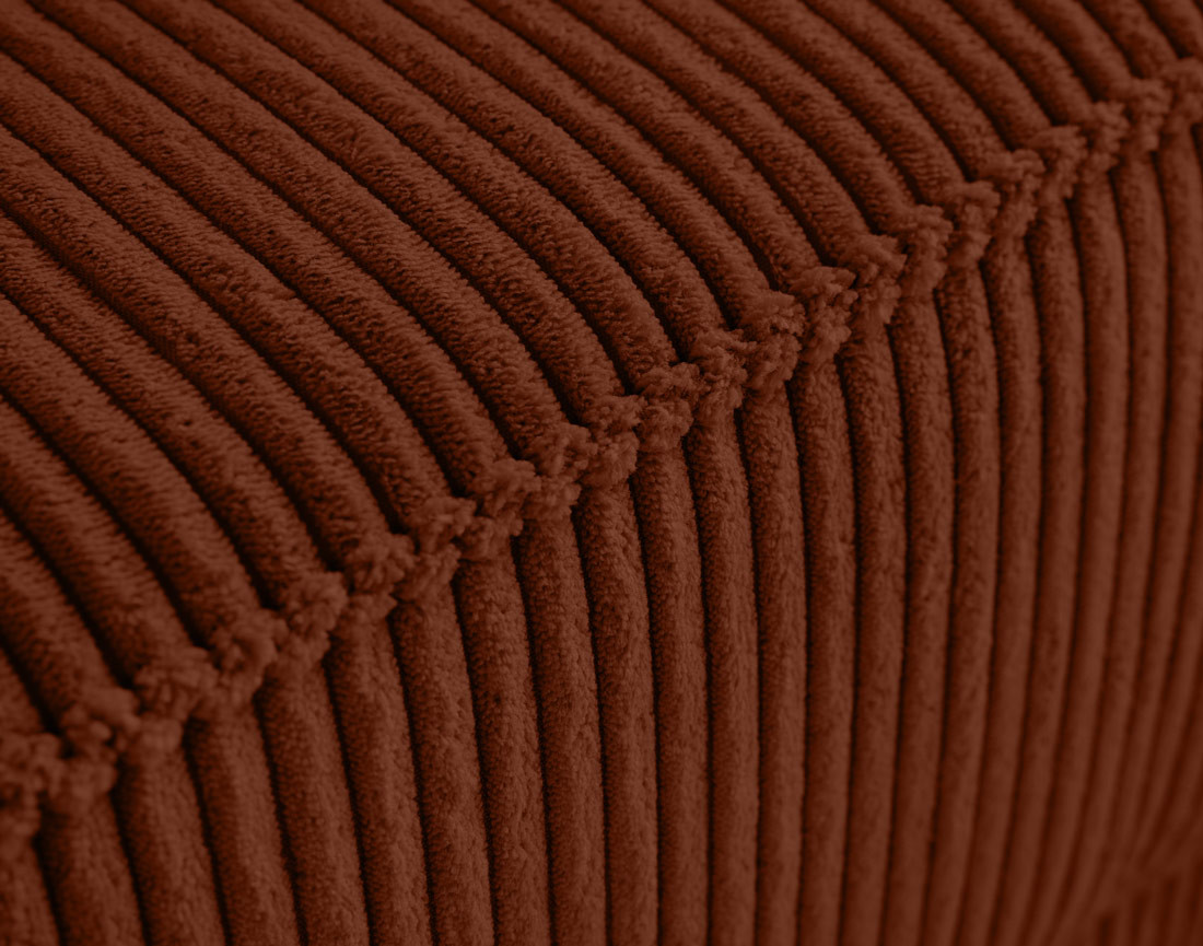 Canapé droit 2 places en velours côtelé Charlie