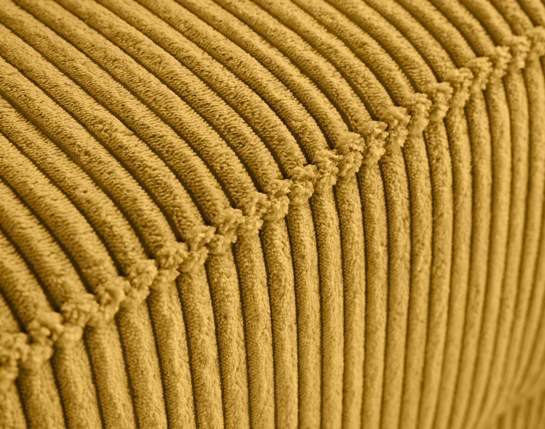 Canapé droit 2 places en velours côtelé Charlie