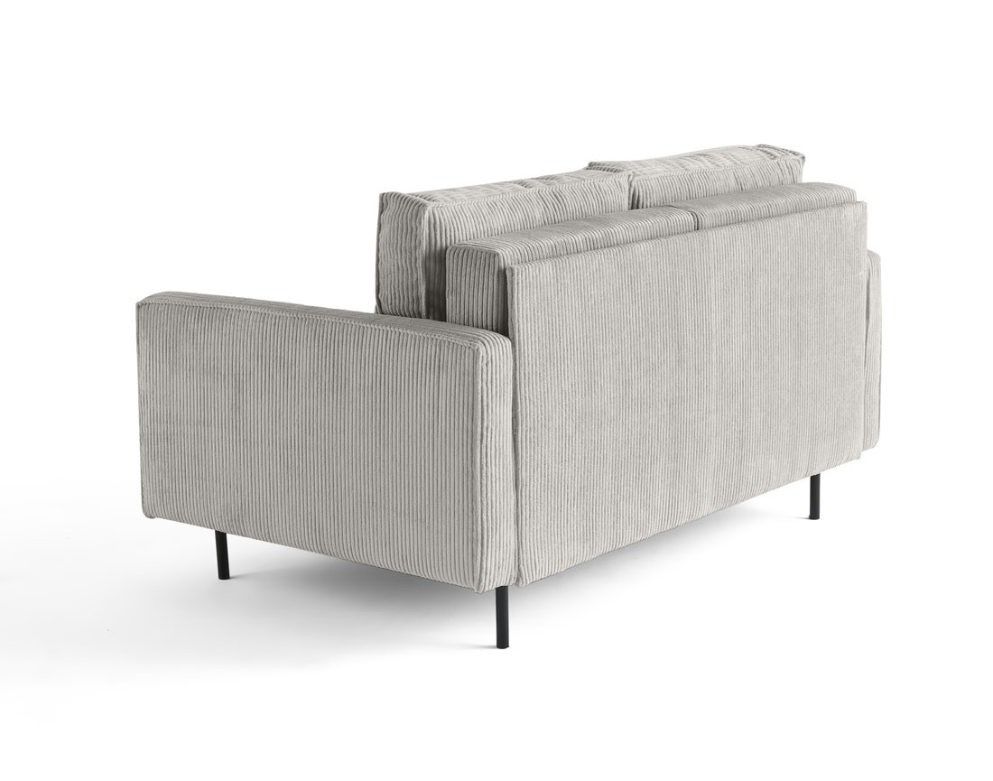 Canapé droit 2 places en velours côtelé Charlie