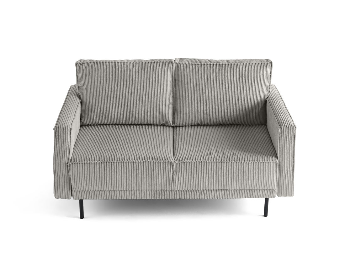 Canapé droit 2 places en velours côtelé Charlie