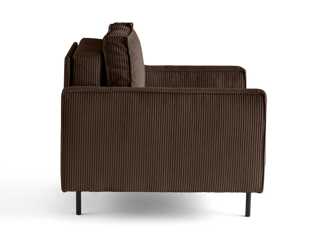 Fauteuil en velours côtelé avec pieds hauts Charlie