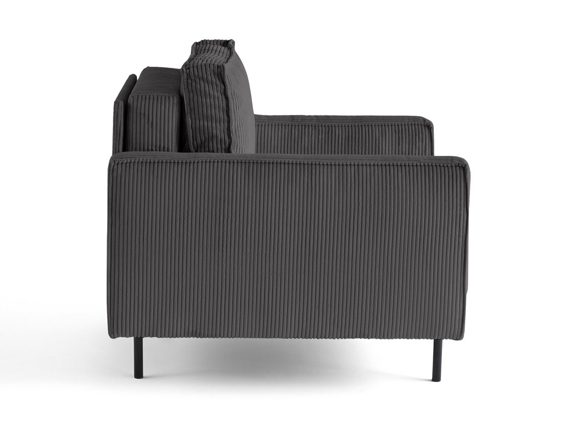 Fauteuil en velours côtelé avec pieds hauts Charlie