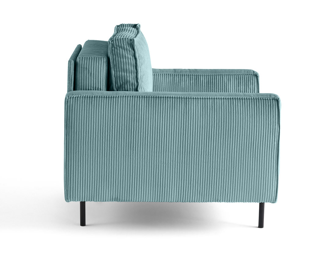 Fauteuil en velours côtelé avec pieds hauts Charlie