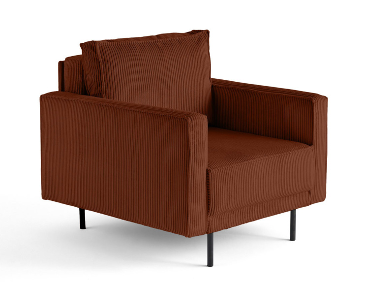 Fauteuil en velours côtelé...