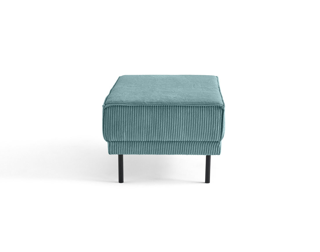 Pouf en velours côtelé avec pieds hauts Charlie