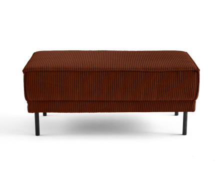 Pouf en velours côtelé avec pieds hauts Charlie