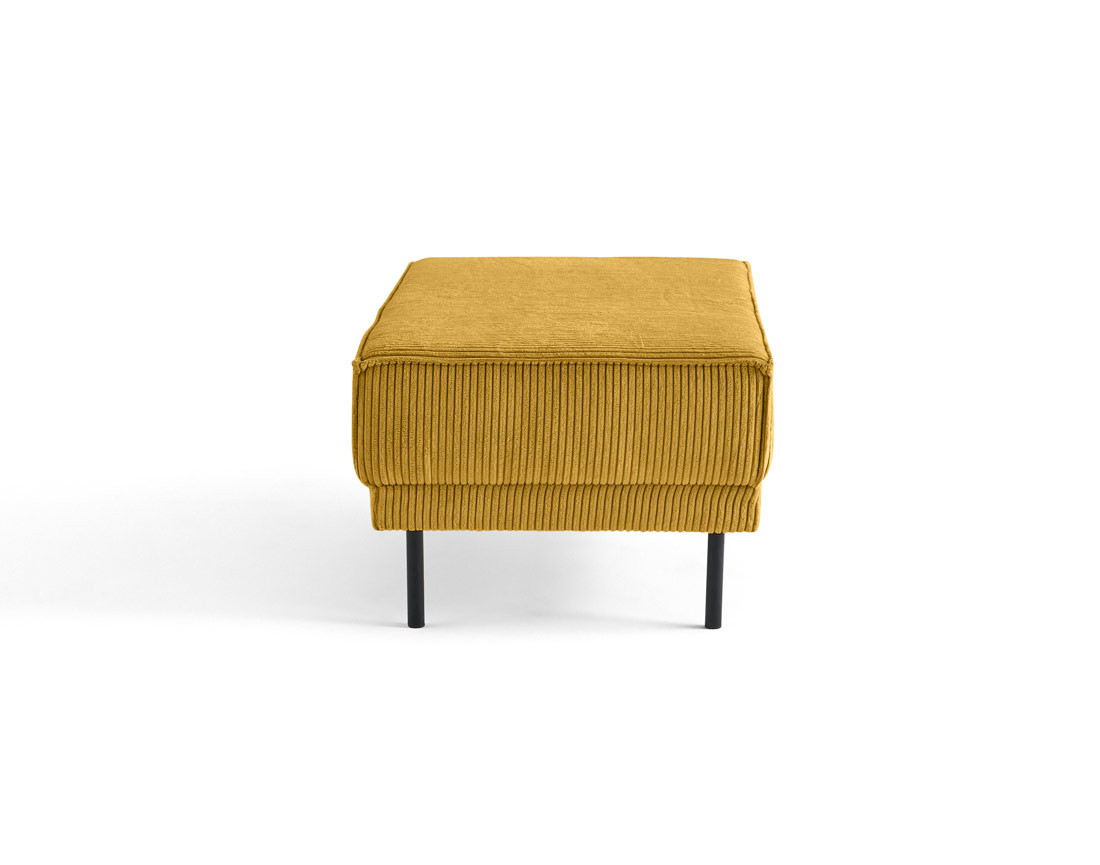 Pouf en velours côtelé avec pieds hauts Charlie