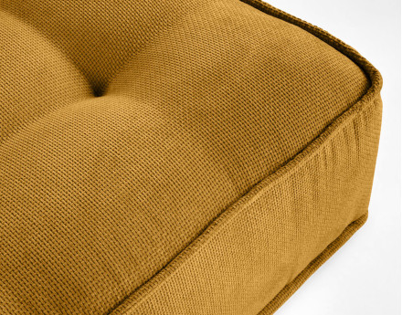 Canapé d'angle modulable 4 places en velours texturé Marisol