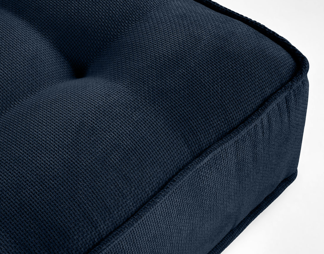 Canapé d'angle modulable 4 places en velours texturé Marisol