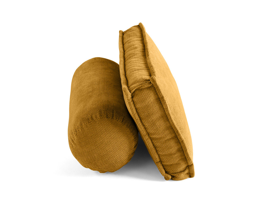 Lot de deux coussins de dossier en velours texturé Marisol