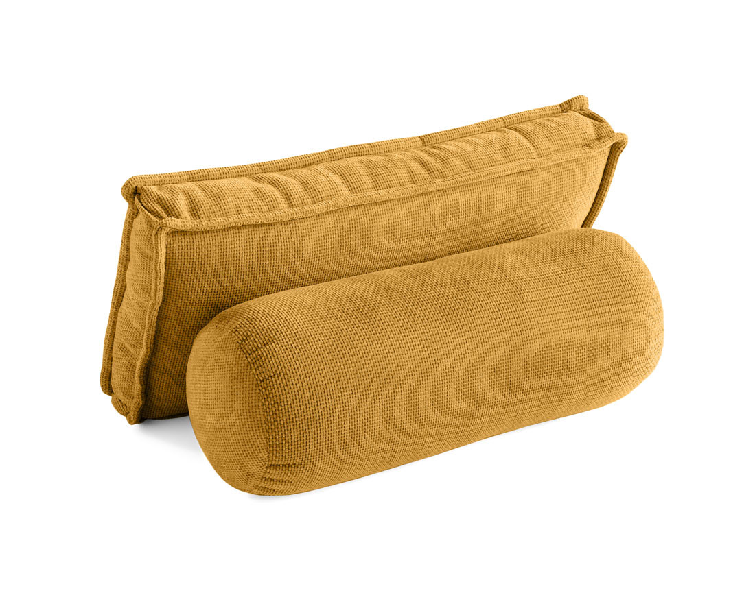 Lot de deux coussins de dossier en velours texturé Marisol