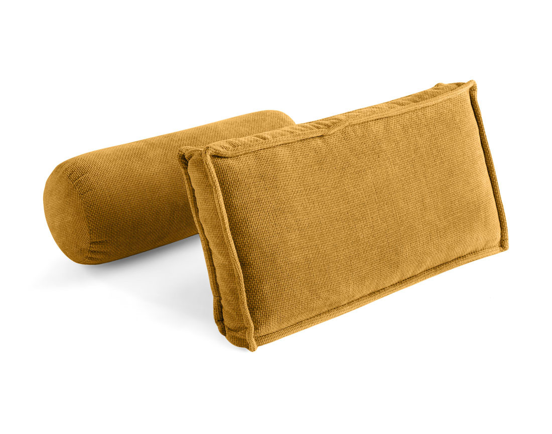 Lot de deux coussins de dossier en velours texturé Marisol