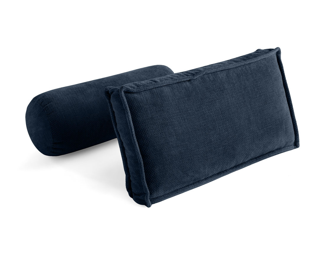 Lot de deux coussins de dossier en velours texturé Marisol