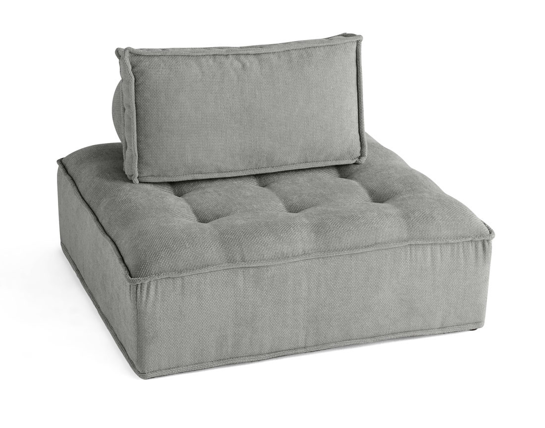 Module d'assise 1 place en velours texturé Marisol