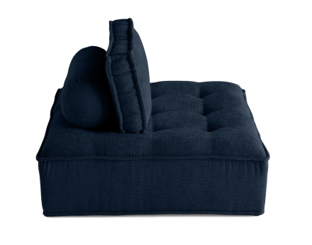 Module d'assise 1 place en velours texturé Marisol