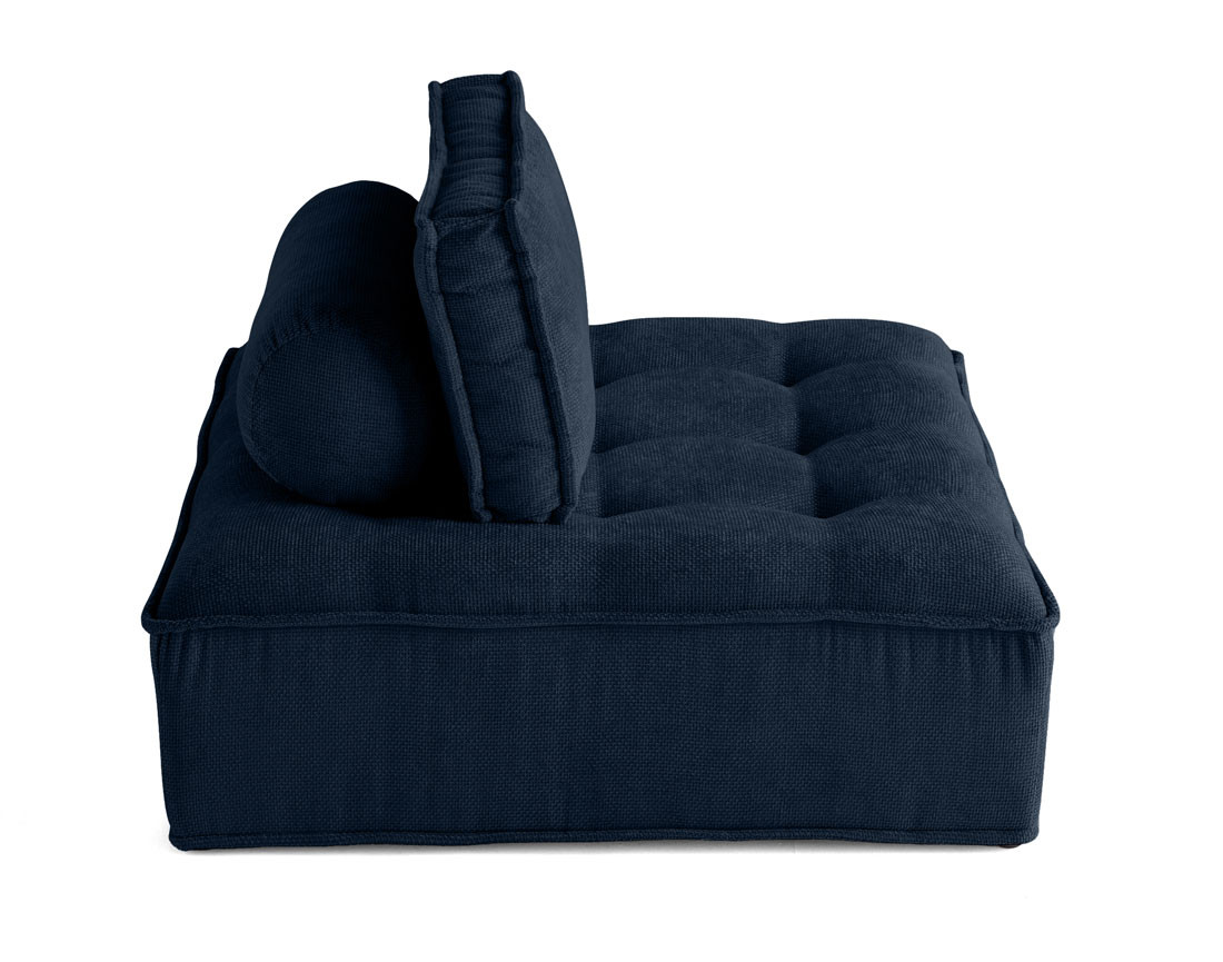 Module d'assise 1 place en velours texturé Marisol