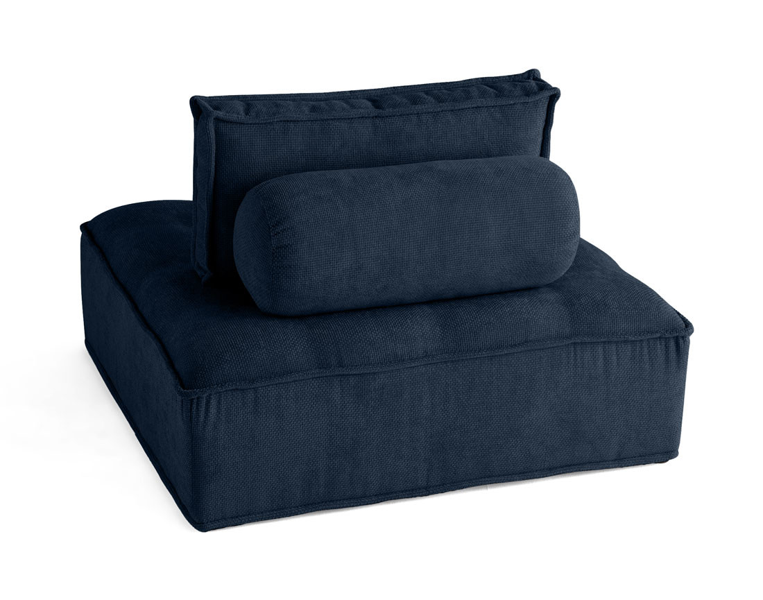 Module d'assise 1 place en velours texturé Marisol