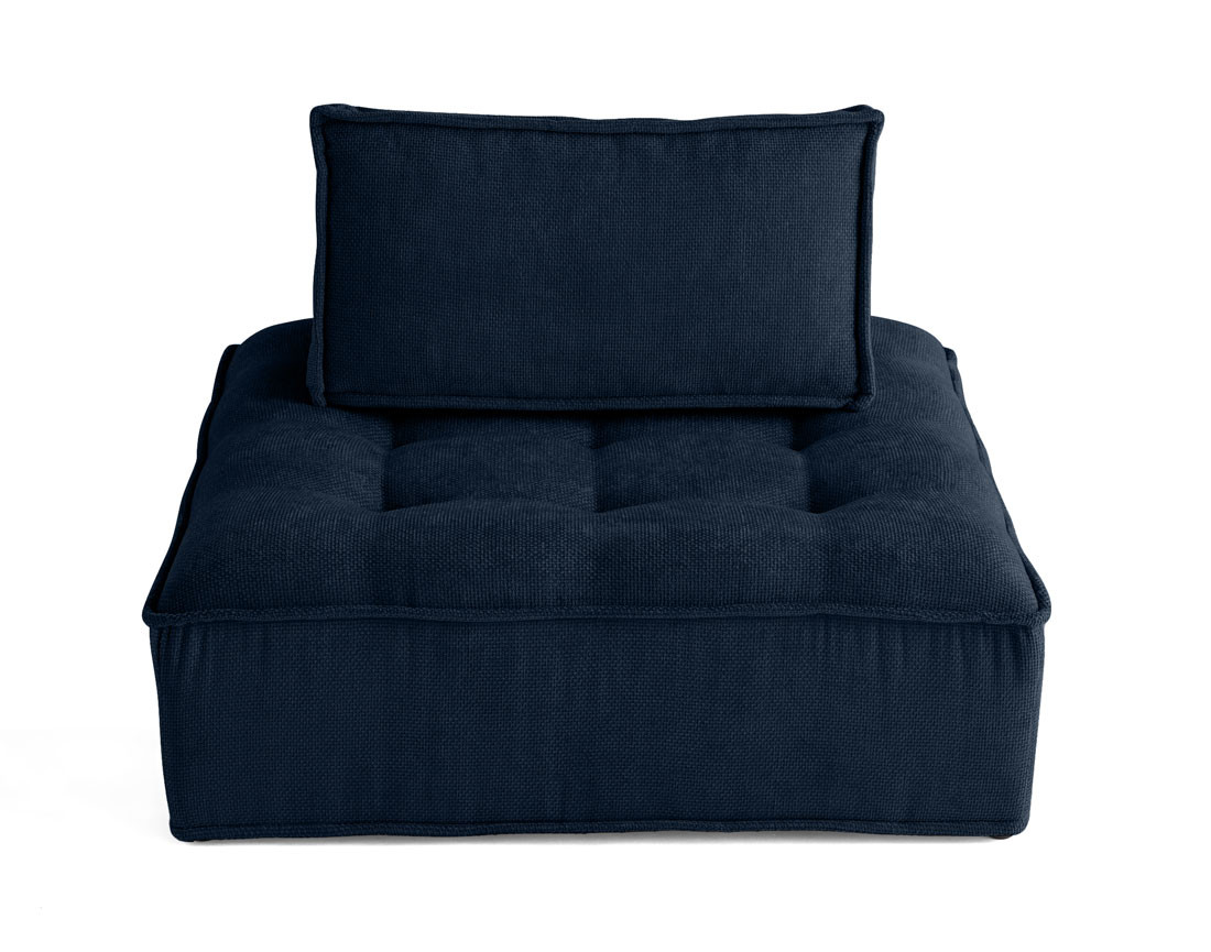 Module d'assise 1 place en velours texturé Marisol